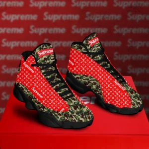 Louis Vuitton Supreme Edition Air Jordan 13 Sneakers Trending Luxury Fashion Shoes