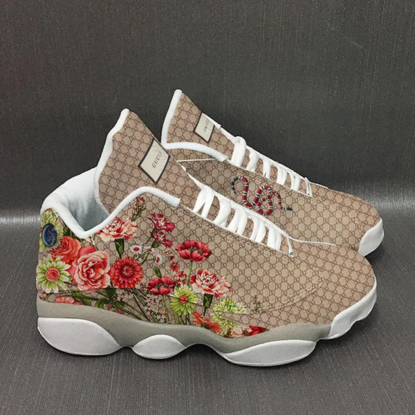 Gucci Flower Air Jordan 13 Fashion Luxury Trending Sneakers Shoes