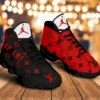 LV Louis Vuitton Black Red Air Jordan 13 Luxury Trending Fashion Shoes Sneakers