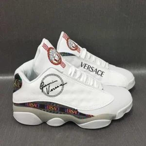 Gianni Versace White Air Jordan 13 Sneakers Trending Luxury Shoes Fashion