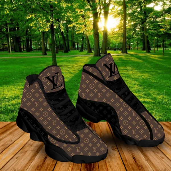 Louis Vuitton LV Brown Retro Air Jordan 13 Luxury Shoes Sneakers Fashion Trending