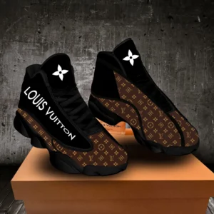 Louis Vuitton Black LV Air Jordan 13 Fashion Trending Sneakers Shoes Luxury