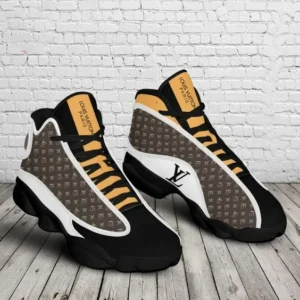 Louis Vuitton Black Air Jordan 13 Luxury Sneakers Trending Fashion Shoes