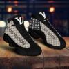 Louis Vuitton Black Monogram Air Jordan 13 Luxury Sneakers Shoes Trending Fashion