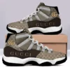 Gucci Air Jordan 11 Brown Luxury Sneakers Fashion Shoes Sport