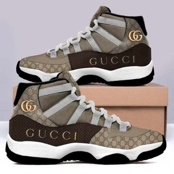 Gucci Air Jordan 11 Brown Luxury Sneakers Fashion Shoes Sport