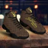 Louis Vuitton Brown Monogram LV Air Jordan 13 Shoes Sneakers Fashion Trending Luxury