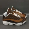 Louis Vuitton LV White Brown Air Jordan 13 Fashion Luxury Shoes Trending Sneakers