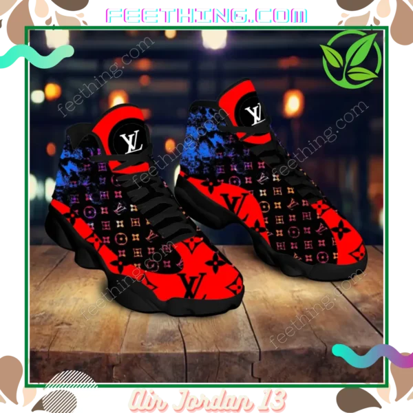 Louis Vuitton  Colorful Logo Air Jordan 13 Trending Fashion Sneakers Shoes Luxury