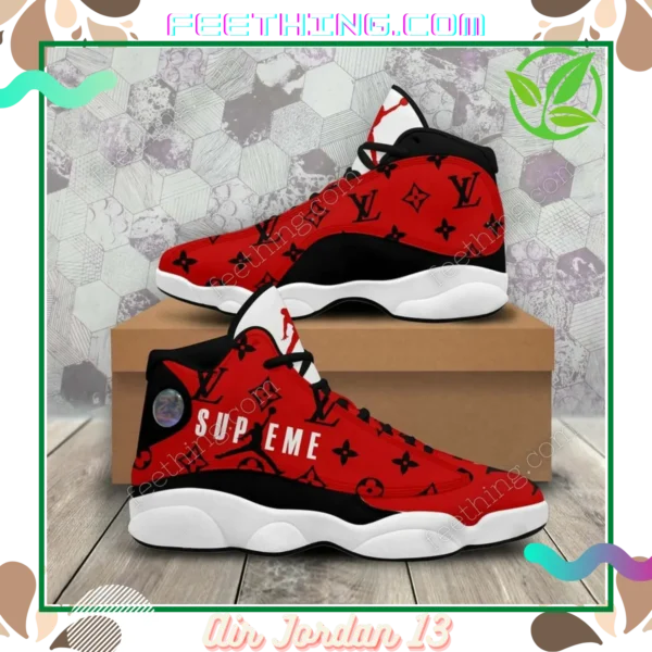 LV Louis Vuitton  Supreme Logo Air Jordan 13 Trending Shoes Sneakers Fashion Luxury