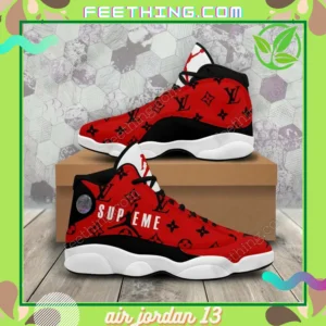 Louis Vuitton  Logo Air Jordan 13 Fashion Luxury Trending Sneakers Shoes