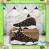 Louis Vuitton  Dark OrangeLV Logo Air Jordan 13 Shoes Trending Sneakers Fashion Luxury