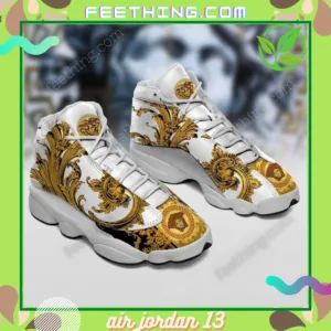 Gianni Versace Pattern Logo Air Jordan 13 Luxury Trending Shoes Sneakers Fashion