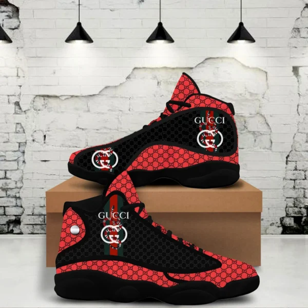 Gucci Red Logo  Air Jordan 13 Fashion Sneakers Luxury Trending Shoes