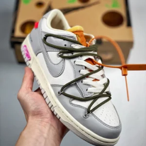 Off-White x Nike Dunk Low 9 of 50 Sail Neutral Grey For Sale