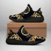 Versace Gold Pattern Black Yeezy Sneaker