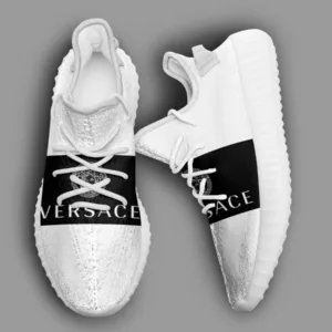 Versace White Luxury Brand Premium Yeezy Sneaker