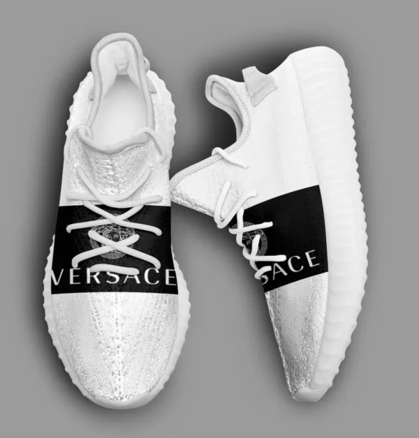 Versace White Luxury Brand Premium Yeezy Sneaker