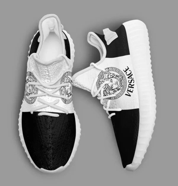 Versace Black White Luxury Brand Premium Yeezy Sneaker