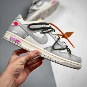 Off-White x Nike Dunk Low 9 of 50 Sail Neutral Grey For Sale