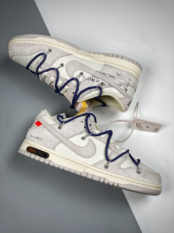 Off-White x Nike Dunk Low 18 of 50 Sail Grey For Sale