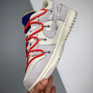 Off-White x Nike Dunk Low 13 of 50 Sail Grey Habanero Red For Sale