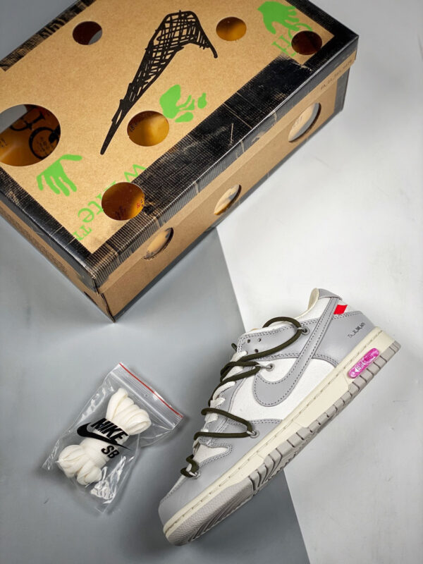 Off-White x Nike Dunk Low 9 of 50 Sail Neutral Grey For Sale