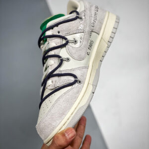 Off-White x Nike Dunk Low 20 of 50 Grey Sail Green For Sale