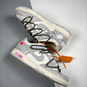 Off-White x Nike Dunk Low 9 of 50 Sail Neutral Grey For Sale