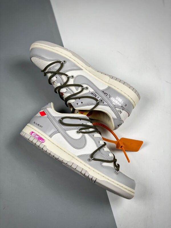 Off-White x Nike Dunk Low 9 of 50 Sail Neutral Grey For Sale