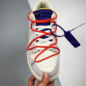 Off-White x Nike Dunk Low 13 of 50 Sail Grey Habanero Red For Sale