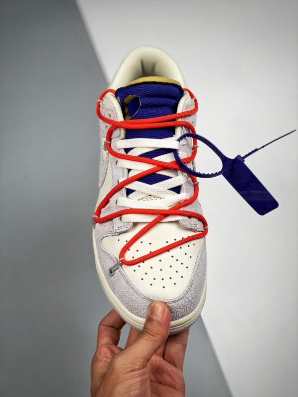 Off-White x Nike Dunk Low 13 of 50 Sail Grey Habanero Red For Sale