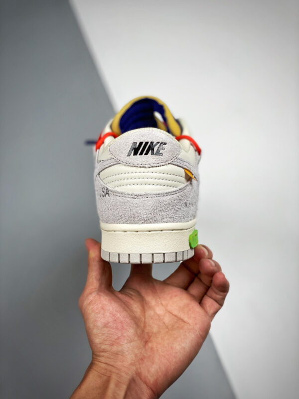 Off-White x Nike Dunk Low 13 of 50 Sail Grey Habanero Red For Sale