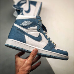 Air Jordan 1 High OG Denim White Worn Blue-Metallic Gold DM9036-104 For Sale