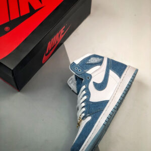 Air Jordan 1 High OG Denim White Worn Blue-Metallic Gold DM9036-104 For Sale