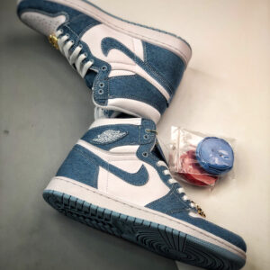 Air Jordan 1 High OG Denim White Worn Blue-Metallic Gold DM9036-104 For Sale