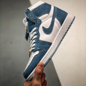 Air Jordan 1 High OG Denim White Worn Blue-Metallic Gold DM9036-104 For Sale