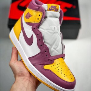 Air Jordan 1 High OG Brotherhood University Gold Light Bordeaux-White For Sale