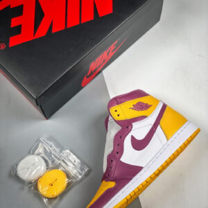 Air Jordan 1 High OG Brotherhood University Gold Light Bordeaux-White For Sale