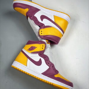 Air Jordan 1 High OG Brotherhood University Gold Light Bordeaux-White For Sale