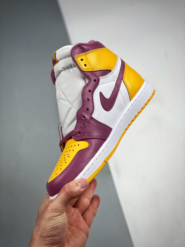 Air Jordan 1 High OG Brotherhood University Gold Light Bordeaux-White For Sale