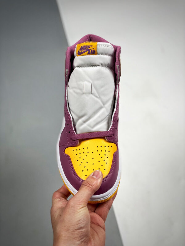 Air Jordan 1 High OG Brotherhood University Gold Light Bordeaux-White For Sale