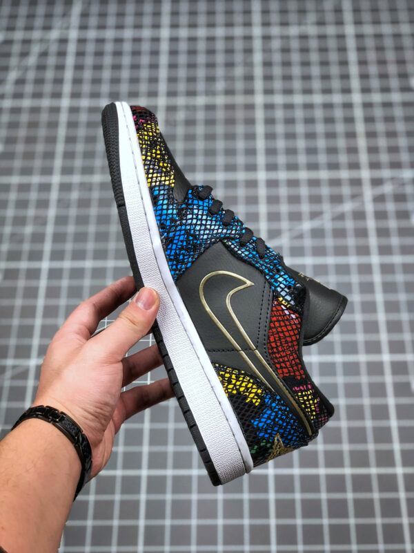 Air Jordan 1 Low BHM Black Metallic Gold Multi-Color-White For Sale