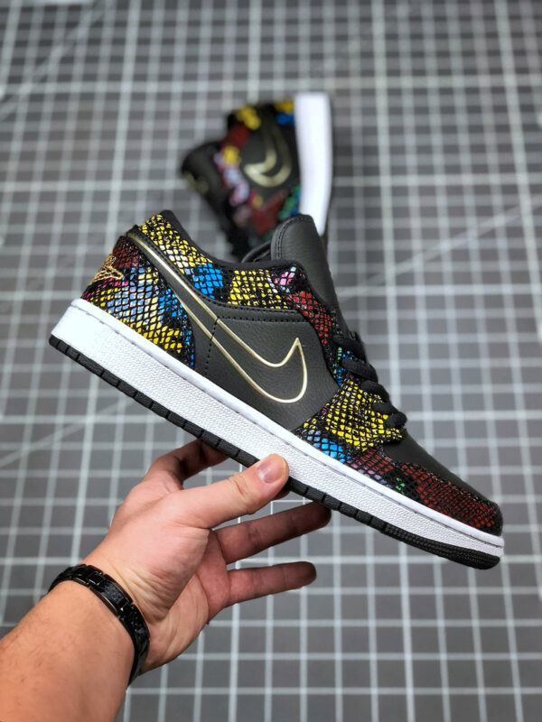 Air Jordan 1 Low BHM Black Metallic Gold Multi-Color-White For Sale