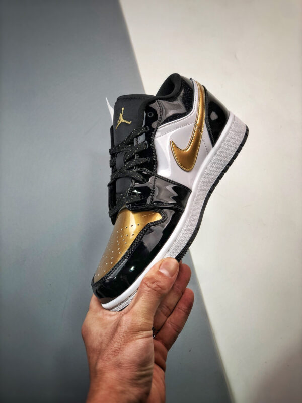 Air Jordan 1 Low Copper Toe Metallic Gold Black-White For Sale