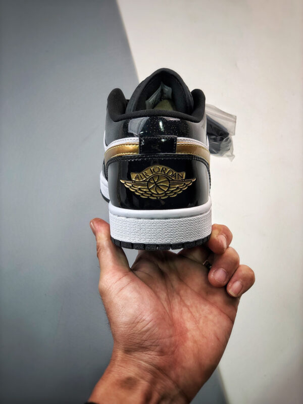 Air Jordan 1 Low Copper Toe Metallic Gold Black-White For Sale