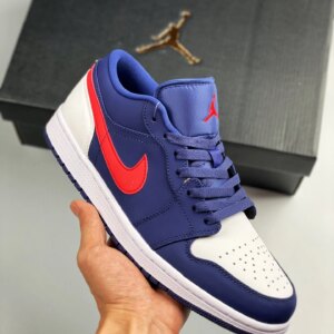 Air Jordan 1 Low USA Navy Blue White-Red CZ8454-400 For Sale