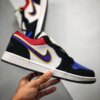 Air Jordan 1 Low Black Court Purple-University Gold-Bright Crimson On Sale