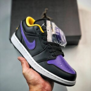 Air Jordan 1 Low Black Dark Concord-Taxi 553558-075 For Sale