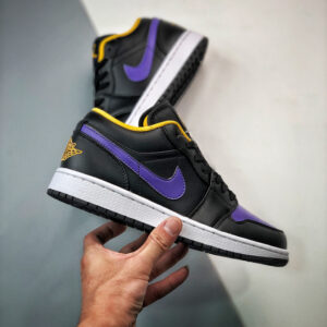 Air Jordan 1 Low Black Dark Concord-Taxi 553558-075 For Sale